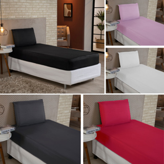 Jogo de Lençol Solteiro 2 Peças com Elástico Microfibra Peletizada Antibolinha em Oferta na Shopee