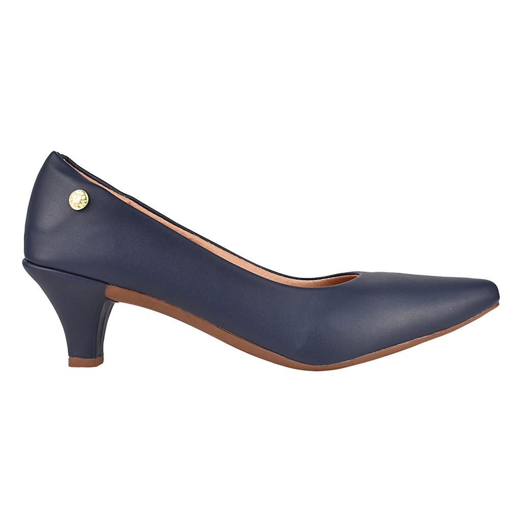 Sapato Feminino Scarpin Bico Fino Salto Fino Fosco Cores Macio Igreja Lolitta Fashion