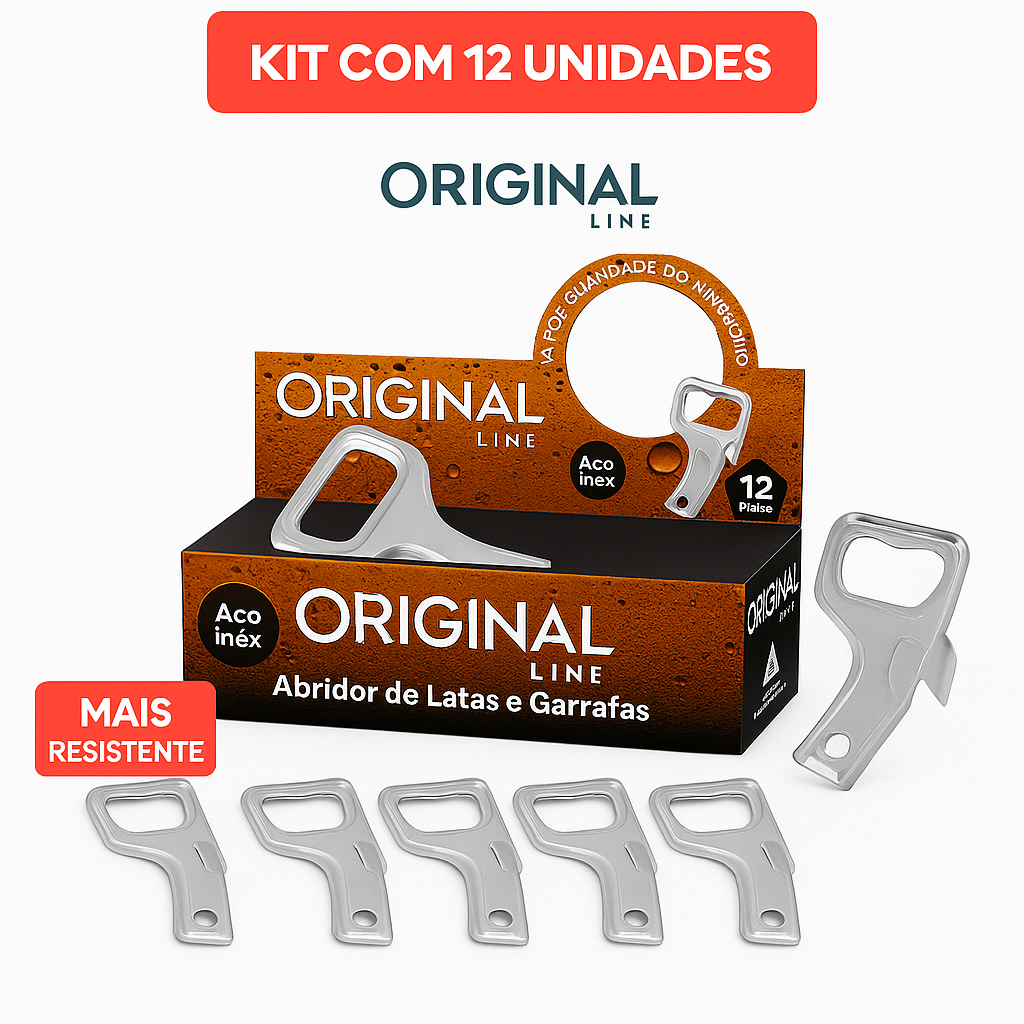 Kit Abridor de Latas 12 Unidades Aço Inox Resistente e Durável • Cozinha, Bar, Restaurantes, Revenda em Oferta na Shopee