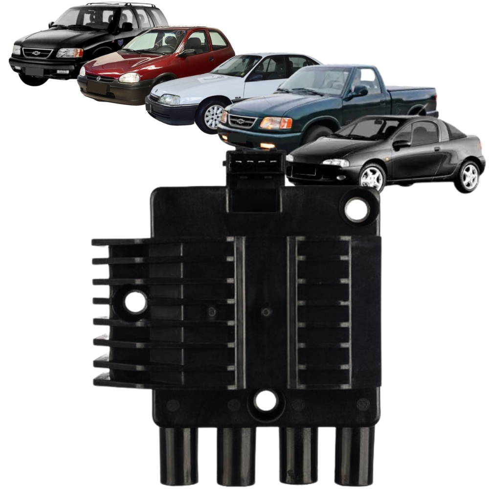 Bobina Ignição Seca c/ Módulo Blazer 2.2 Corsa 1.0 1.4 1.6 Omega 2.2 MPFI S10 2.2 Tigra 1.6 16v 1997