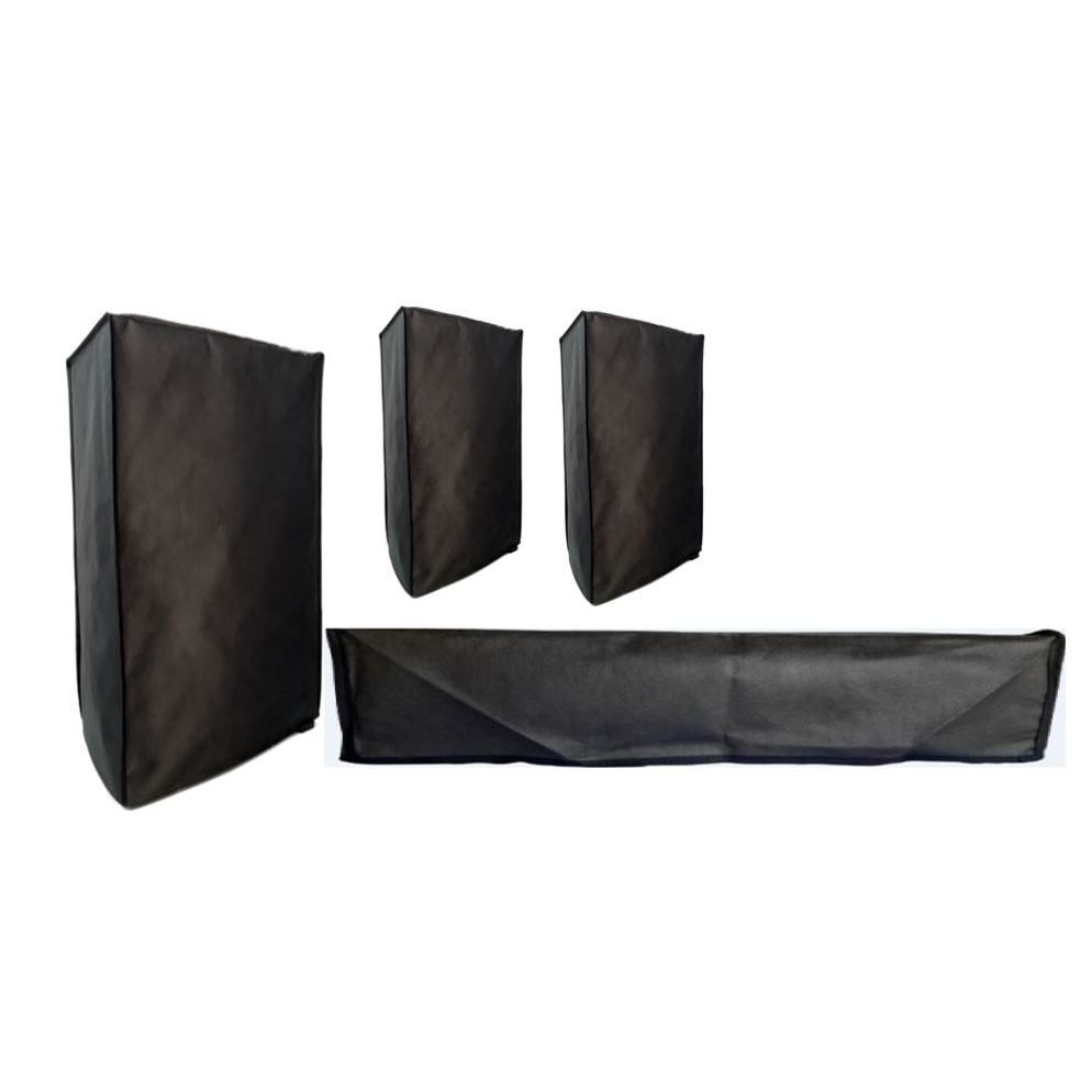 Kit 4 Capas Antipoeira Para Soundbar Subwoofer Régua Sob Medida em Tnt Preto Bonito Resistente.