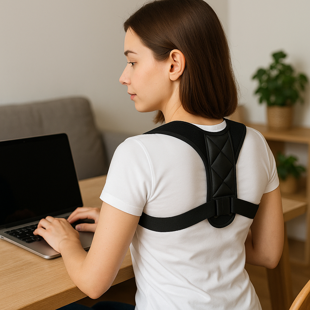 Corretor de Postura Ajustável Ombros Colunas Costas em Oferta na Shopee