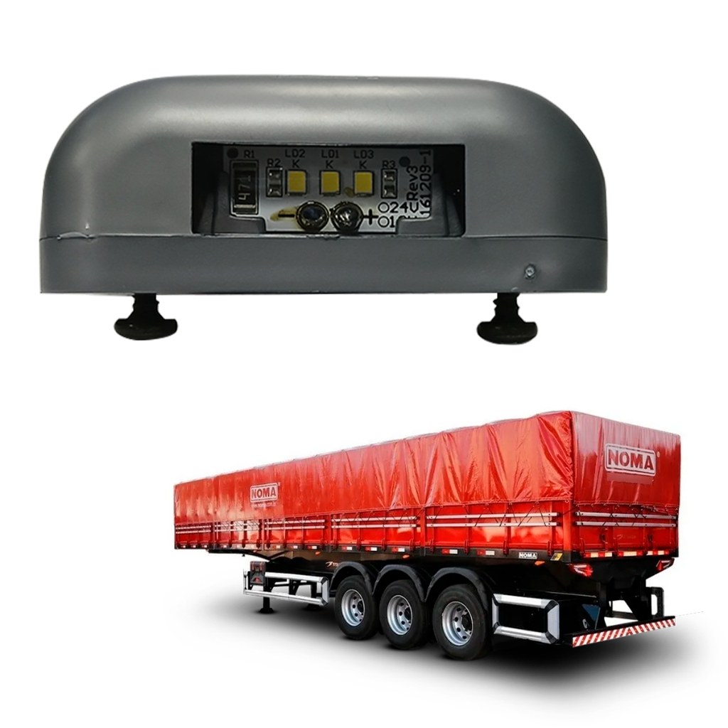 LANTERNA LUZ PLACA UNIVERSAL COM FIOS CINZA PARA CAMINHÕES CARRETAS TRAILER REBOQUE em Oferta na Shopee