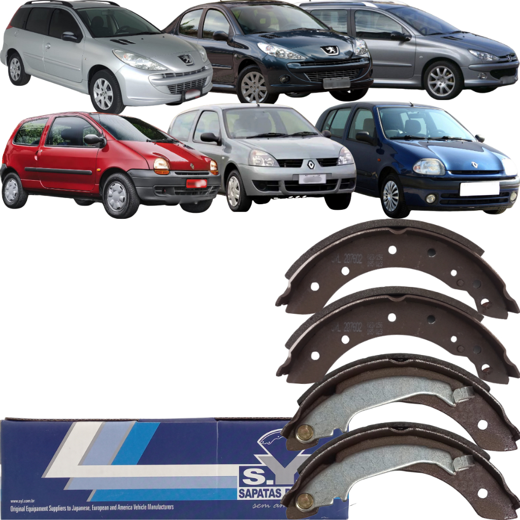 Sapata Lona Freio Traseiro SYL 206 SW 207 Sedan Clio Twingo em Oferta na Shopee