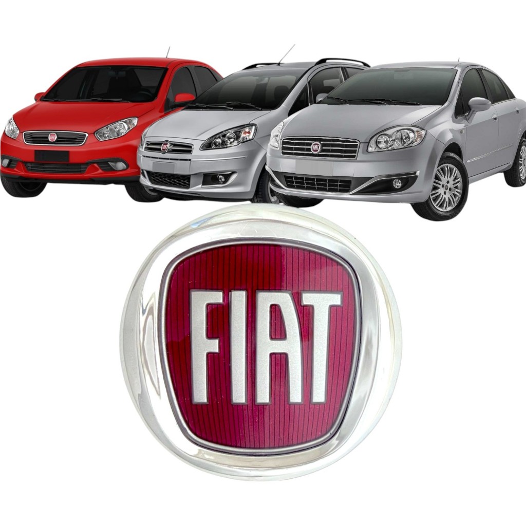 EMBLEMA GRADE DOBLO GRAN SIENA IDEA LINEA STILO VERMELHO MODELO GRANDE