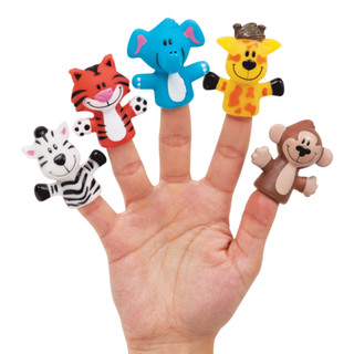 Dedoches Animais Safari Fantoches Dedo Divertidos Brinquedo Banho Histórias Infantil Bebês Crianças