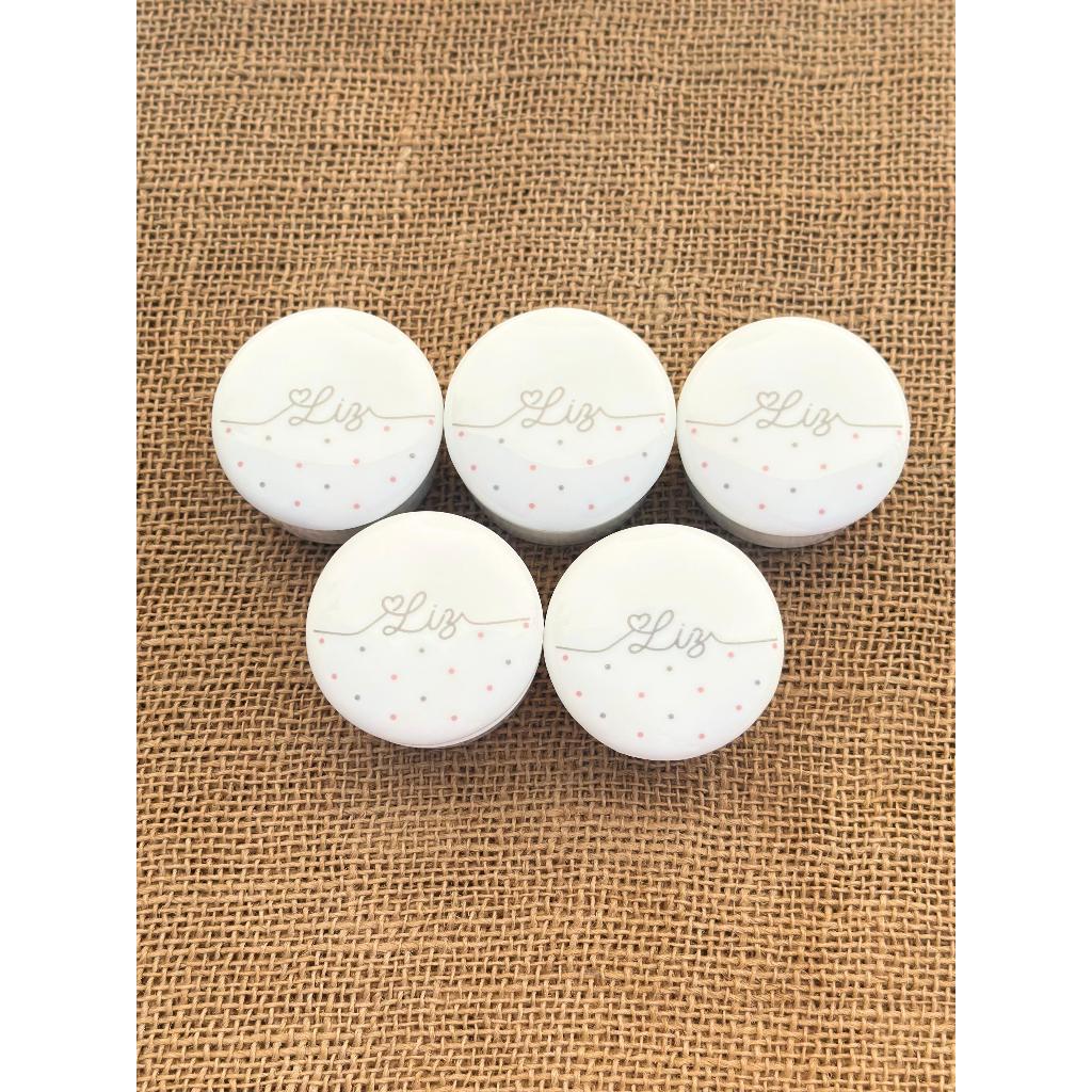 Kit 5 Lembrancinha de Maternidade Menina Lembrancinha Porta Joias Porcelana 6cm Personalizado Liz