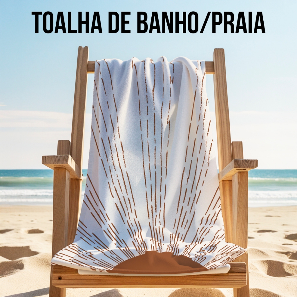 Toalha Aveludada Estampada – Ideal para Praia, Piscina ou Banho