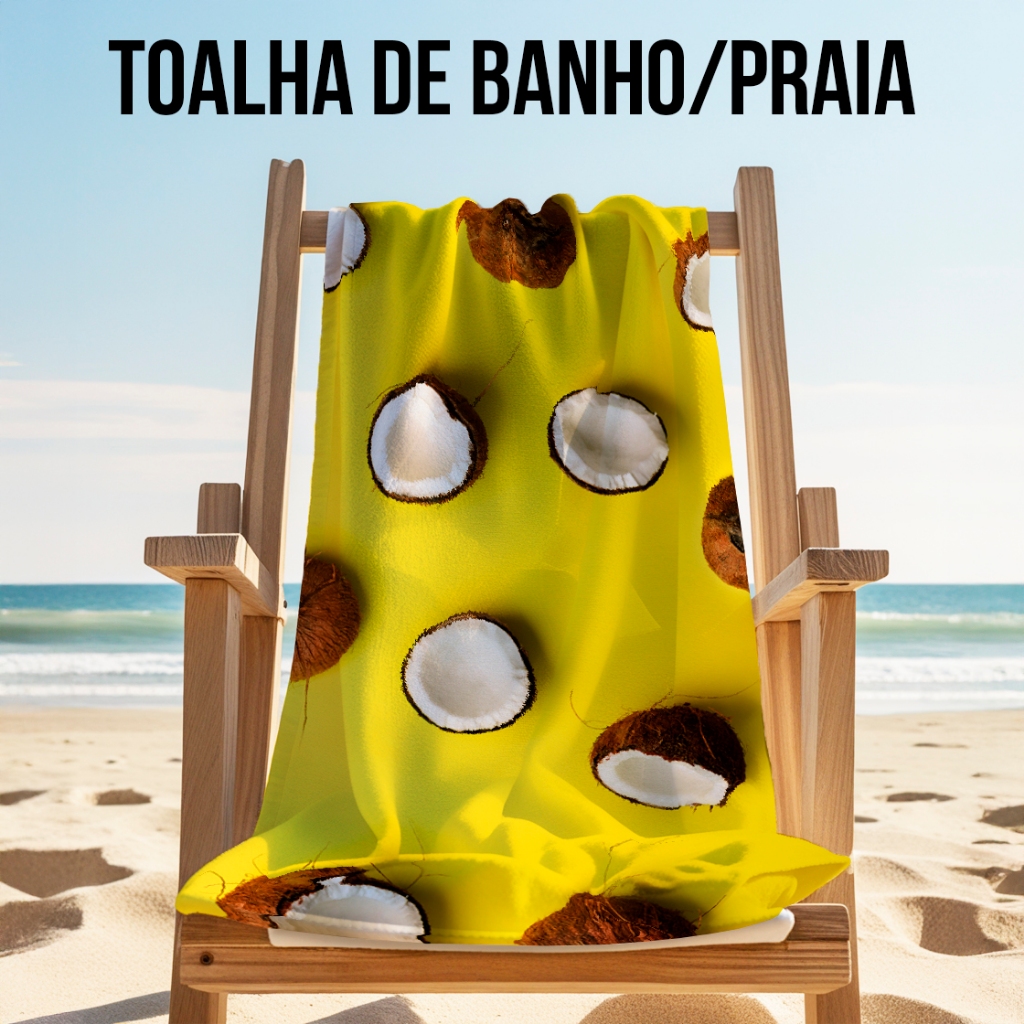 Toalha Aveludada Estampada – Ideal para Praia, Piscina ou Banho