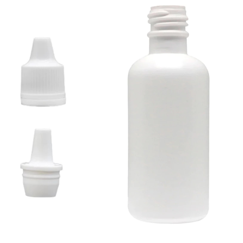 Kit 100 Frascos Plásticos Conta Gotas 30ml Natural