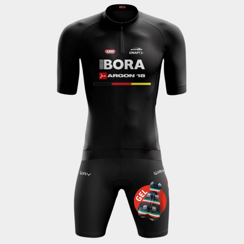 Kit Conjunto Ciclismo Masculino Gel Camiseta Bermuda Acolchoada Roupa Bike Pedal Mtb