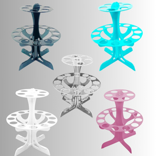 Suporte Porta Tubetes Cones Trufados Temperos Cor Preto Branco Rosa Azul e Cristal em Oferta na Shopee