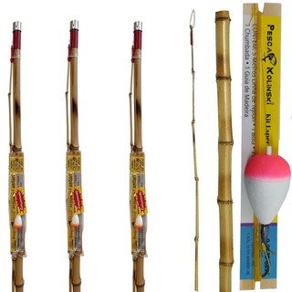Vara De Bambu 3 Metros com Chicote de Pesca para Traíra