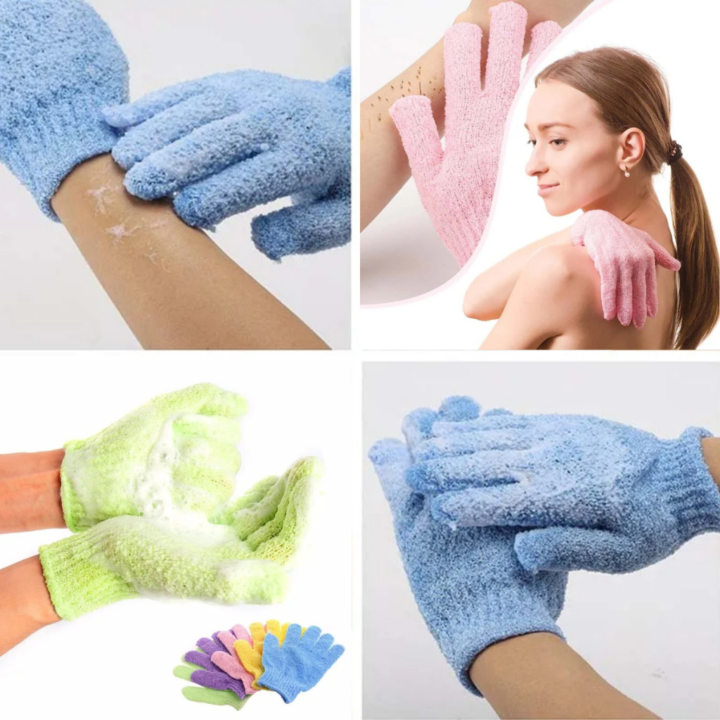 Luva Esfoliante Banho Massagem Corporal Limpeza Da Pele Corporal