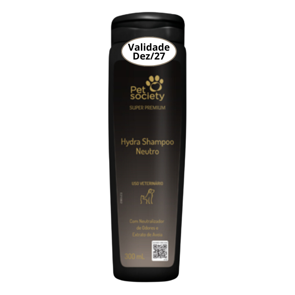 Shampoo Neutro Hydra Super Premium 300ml Pet Society para Cães e Gatos