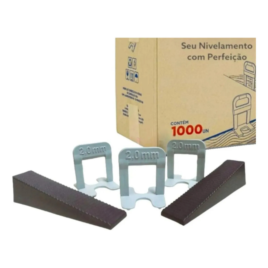 1000 Nivelador 2mm Cinza Slim Piso Porcelanato + 120 Cunhas em Oferta na Shopee