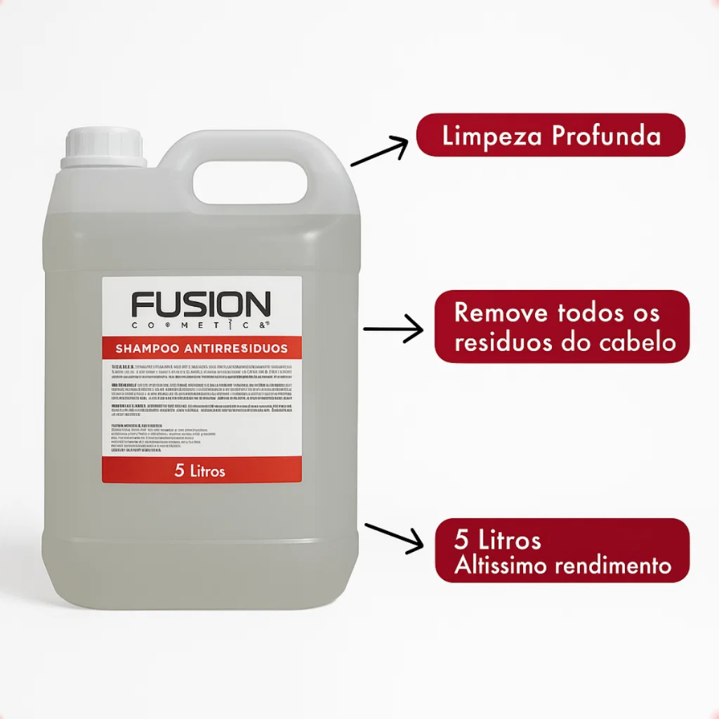 Shampoo Antirresíduos Galão 5L - Fusion Cosméticos