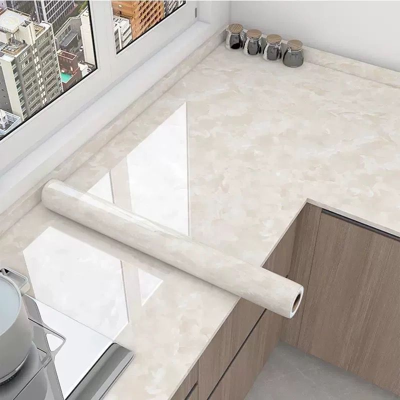 Papel Adesivos para cozinha Brilhante Lavável Resistente a Agua/Óleo material lavável 3M/5...
