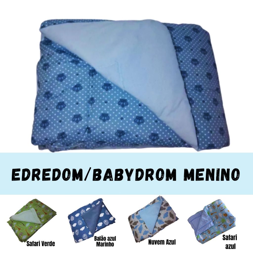 Edredom para berço menino 100% algodão — imagem 2 de 2
