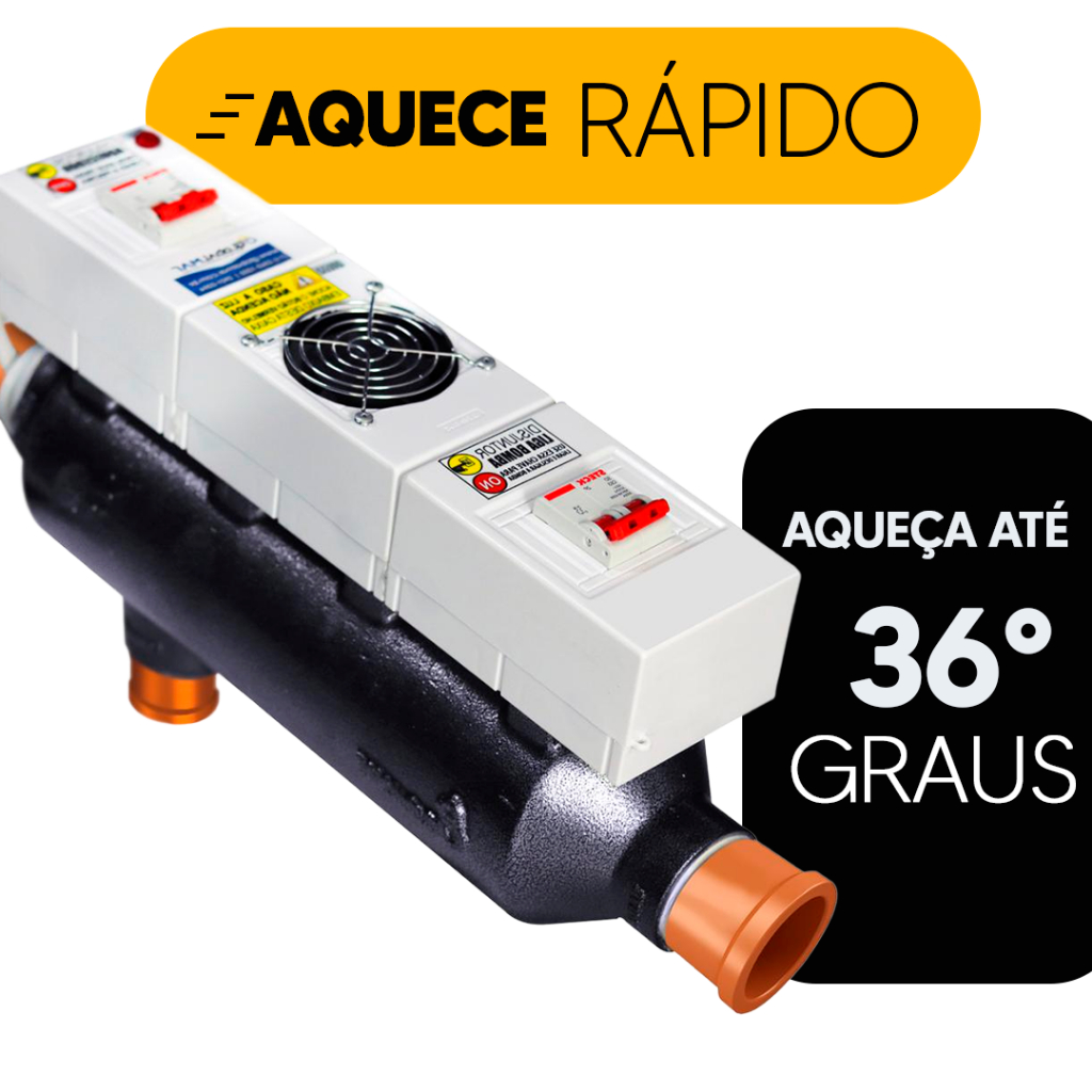 Aquecedor De Piscina Elétrico Globalmar Para Piscinas Até 80 Mil Litros Bifásico