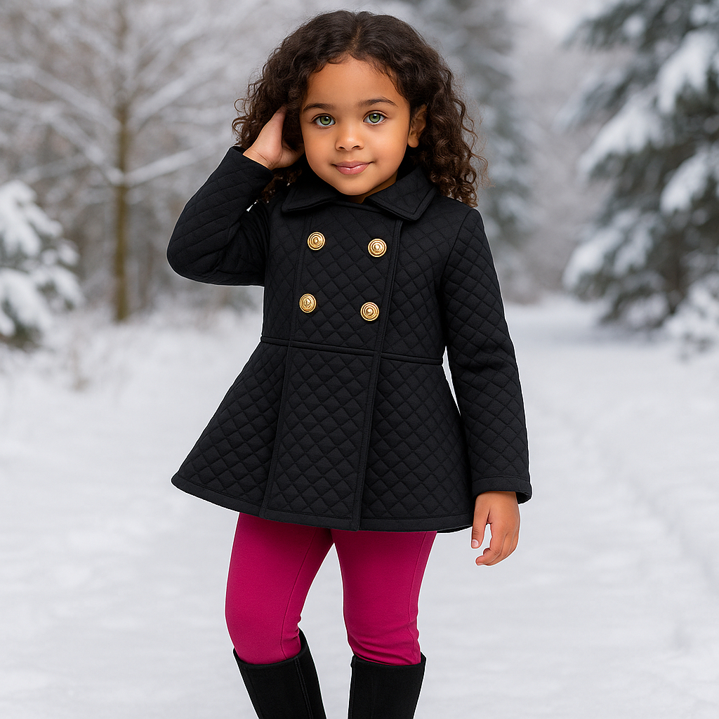 Conjunto infantil sobretudo+Leggin GROSSA flanelada meninas inverno mini diva premium