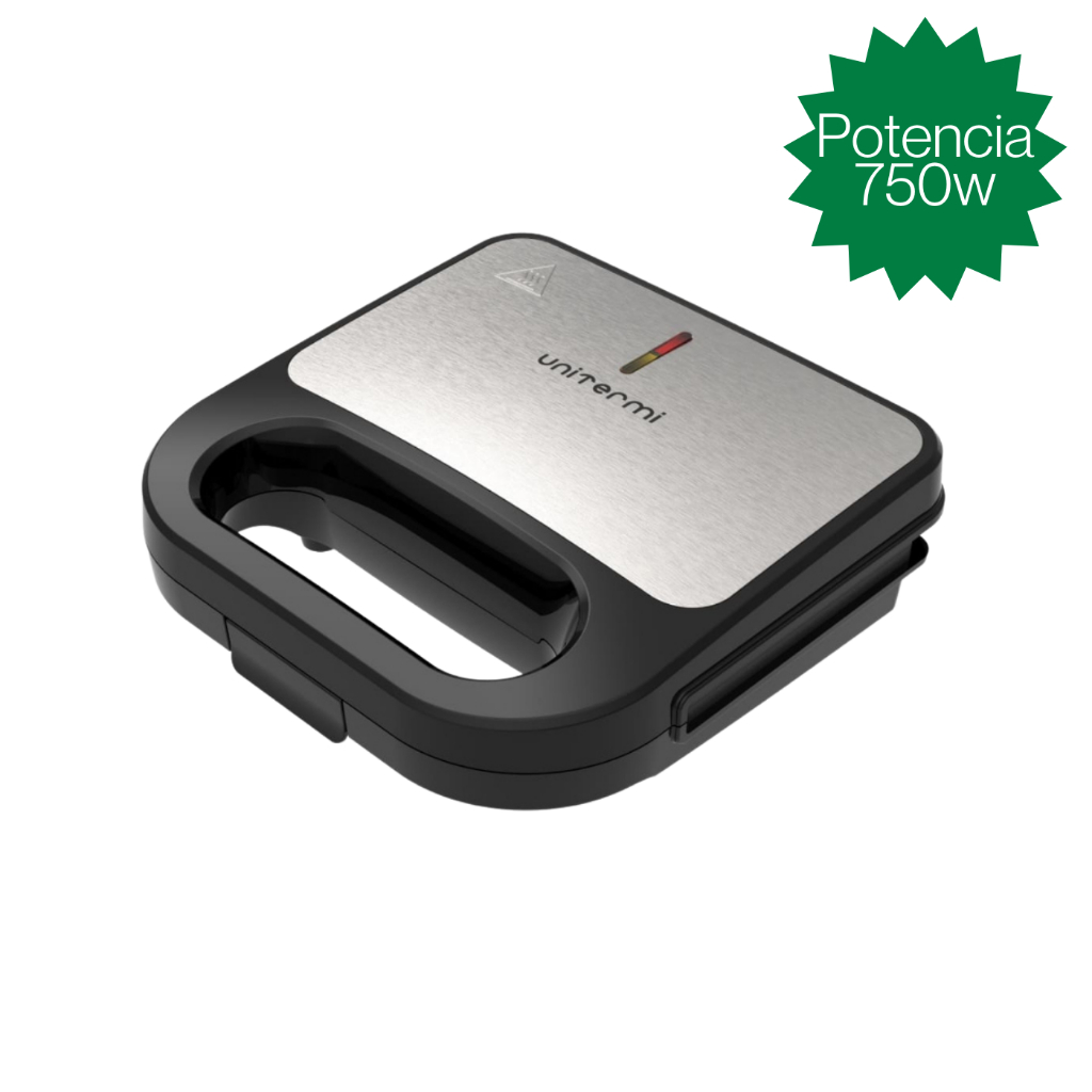 Sanduicheira 2 em 1 Grill Unitermi Chapa Antiaderente Dupla Cozinha