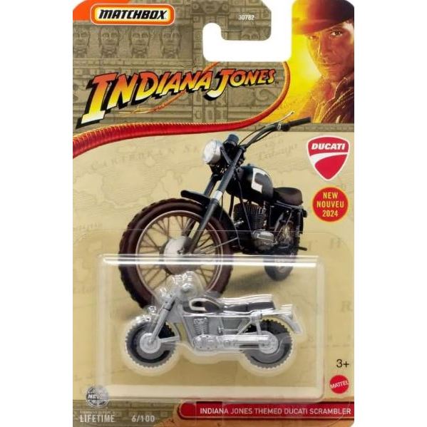 Matchbox Indiana Jones Moto Ducati Themed Ducati Scrambler - 2024