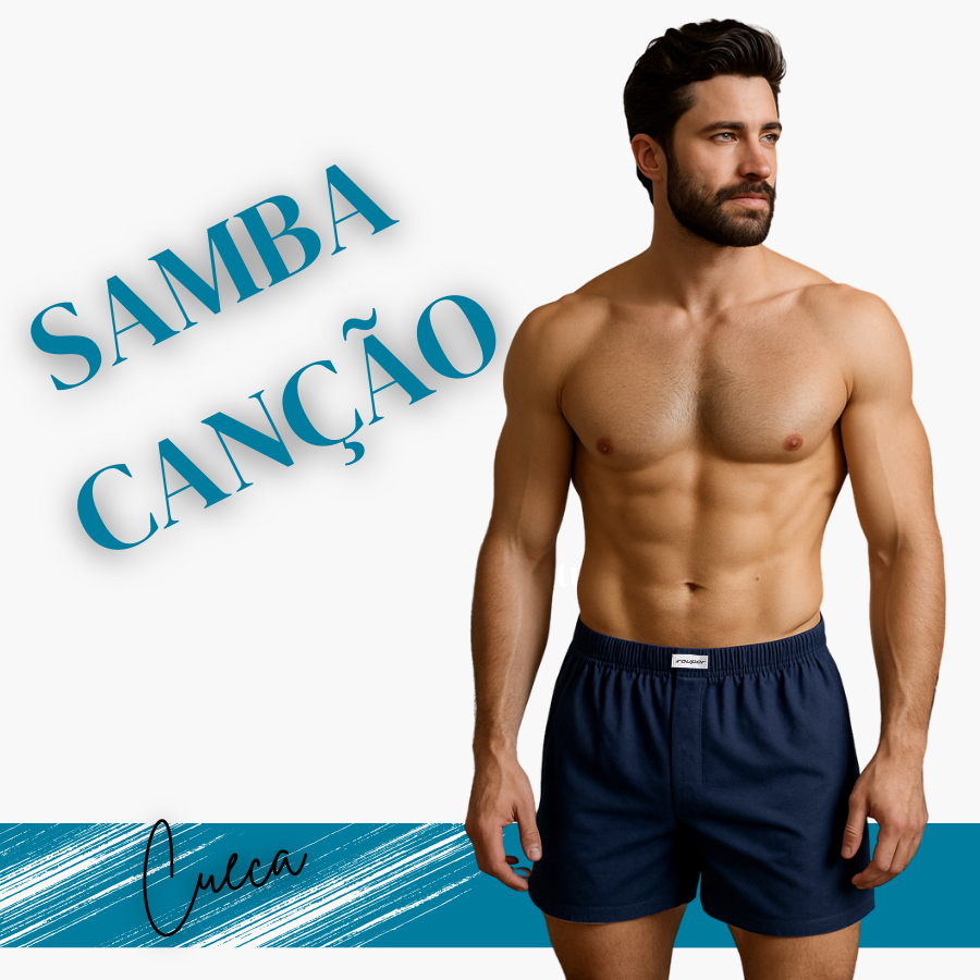 Cueca Samba Canção Rouper Conforto Algodão Macia Leve Cueca Masculina