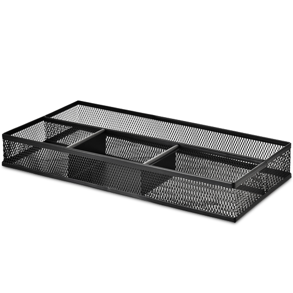 Organizador de Gaveta Mesa Escritório Porta Canetas Trecos Aramado Metal Modelo Slim Divisórias