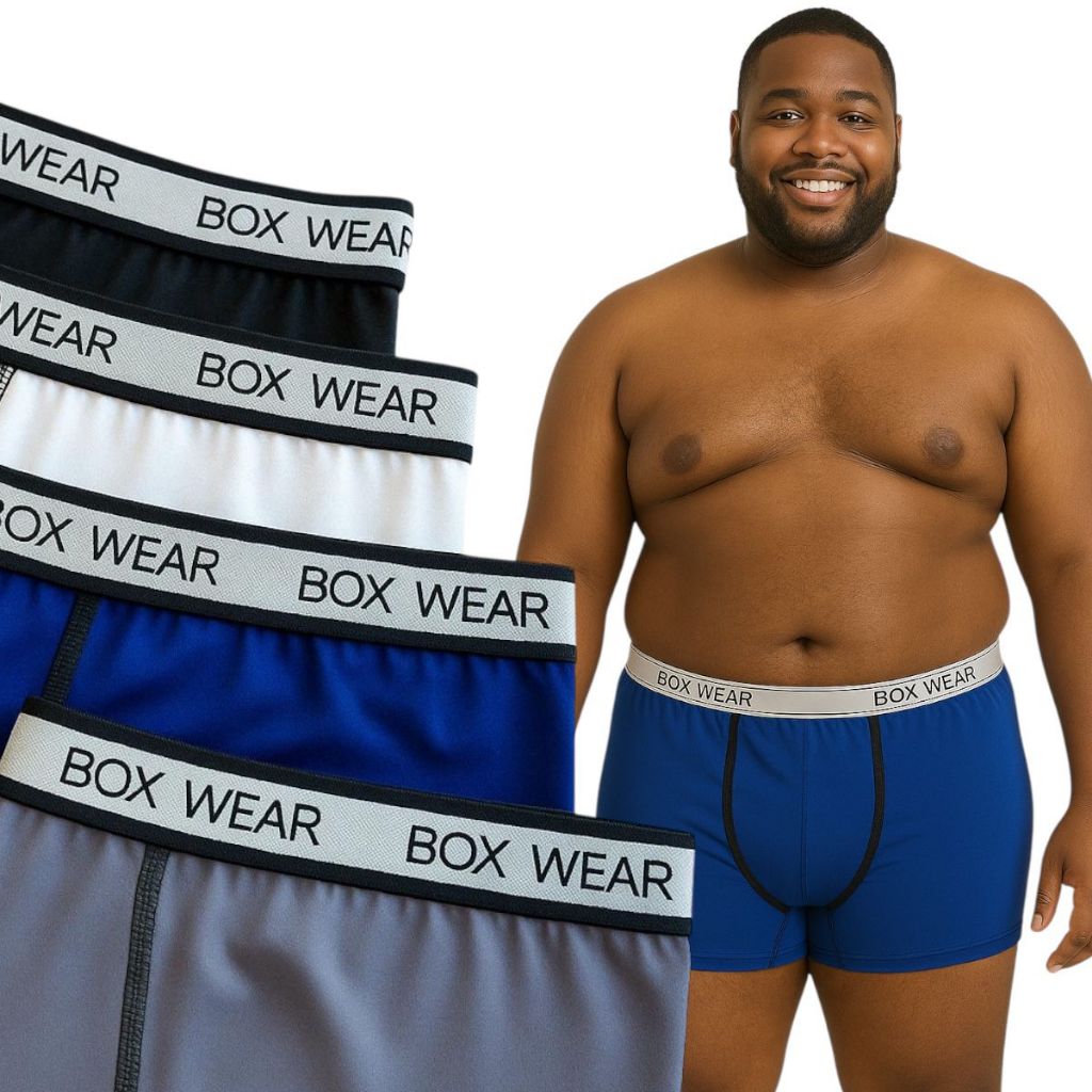 Kit Cuecas Boxer Masculina Microfibra Plus Size Extra Grande Confortável Box Wear em Oferta na Shopee