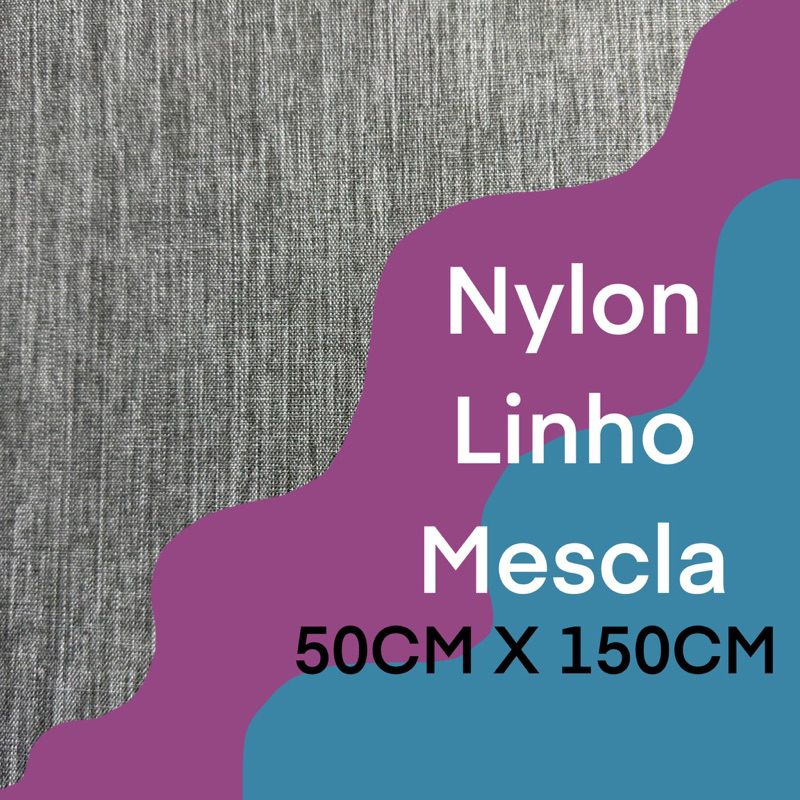 Tecido Nylon linho mescla - 50cm X 150cm - varias cores - para bolsas e mochilas