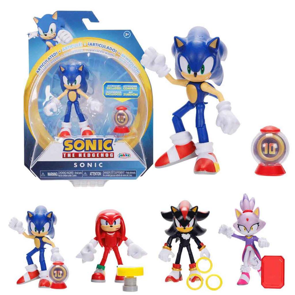 🌀 Boneco Articulado Sonic 9cm com Acessório (Sortido) – Sunny Brinquedos