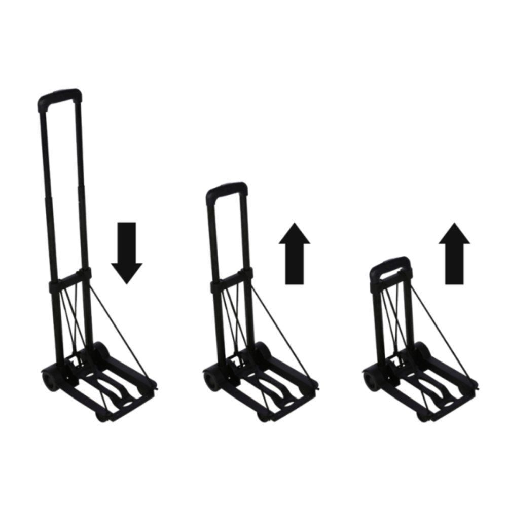 Carrinho Plataforma de Mão Dobrável 2 Rodas de Carga Resistente Suporta Até 40kg Corda de Fixação