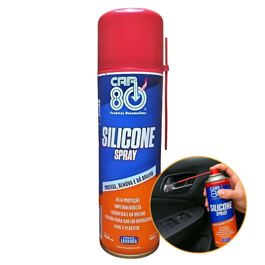 Silicone Spray Para Borrachas De Portas E Canaletas Car 80 em Oferta na Shopee