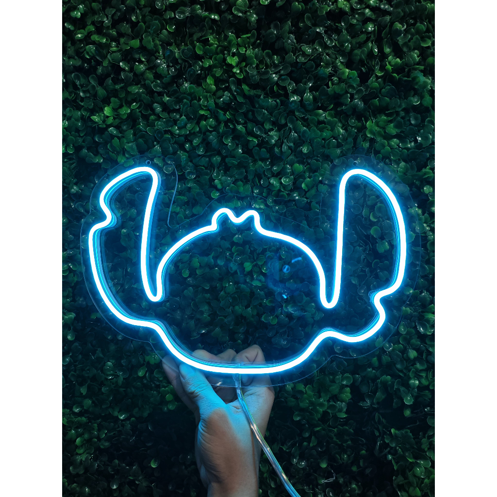 Painel Neon Led Desenho Stitch Luminária Decorativa Quarto led