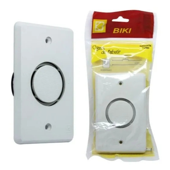 Campainha Residencia Casa Ap Cigarra Embutir 127v Cor Branc