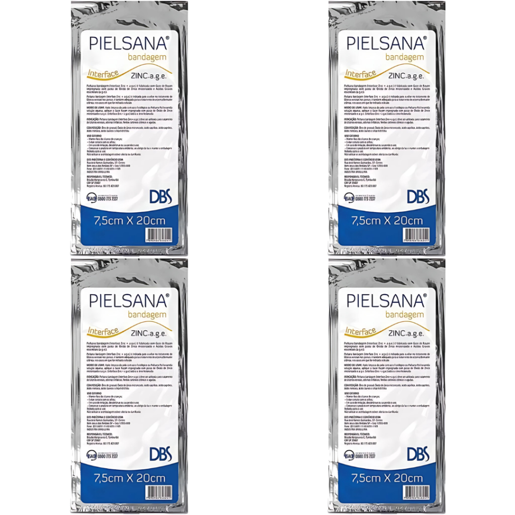 Kit 4 Bandagem ZINC A.G.E Pielsana 7,5 x 20cm (1) Dbs em Oferta na Shopee