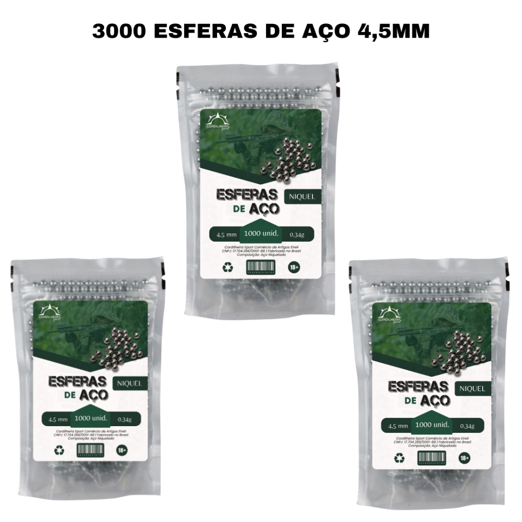Esfera de Aço 4,5mm Cordilheira C/ 3.000 Unidades em Oferta na Shopee