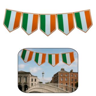 Faixa Decorativa Bandeirinhas País Irlanda 8m x 18cm em Oferta na Shopee