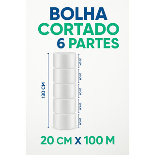 Vendendo Prático Bolha | Rolo 20cm x 100m (6 Cortes) Ideal para Embalagens e Proteção