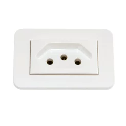 Tomada para Embutir em Móveis 20ah Lumitek Tomada 20 Amperes para Moveis Lumitek Branco ou Preto