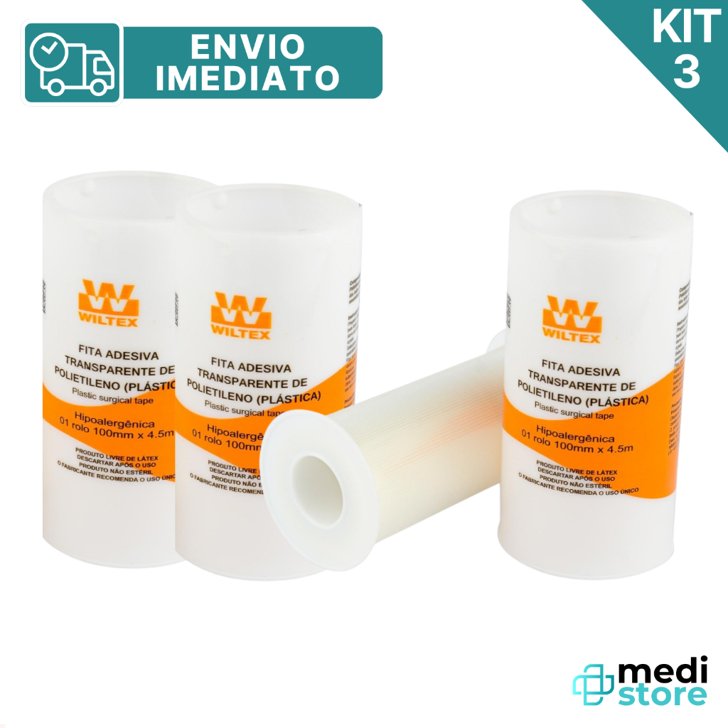 Kit com 3 - Fita Microperfurada Transparente com 10cm X 4,5m - Envio Imediato em Oferta na Shopee