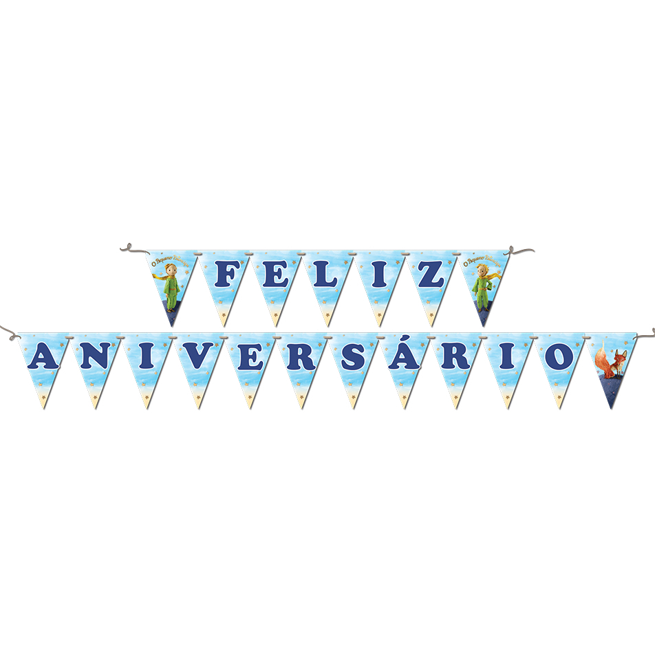 Faixa Feliz Aniversário Pequeno Príncipe Unid.