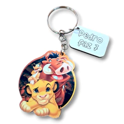 Chaveiro Rei Leão com Pingente Personalizados Lembrancinhas Aniversário