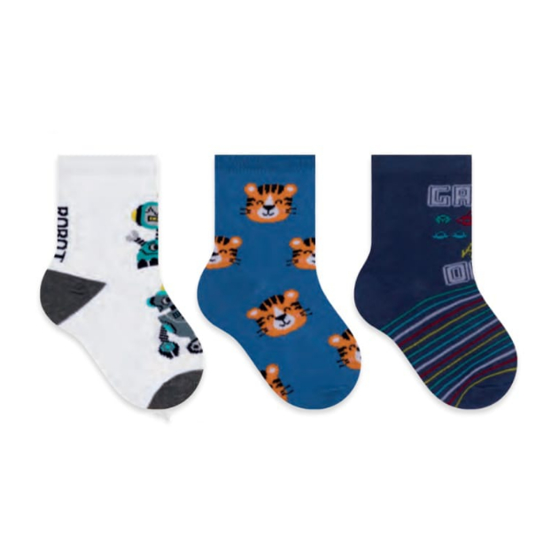 Meia Infantil Kit c/3 pares Menino Selene 17 ao 20 1451.001.0.998