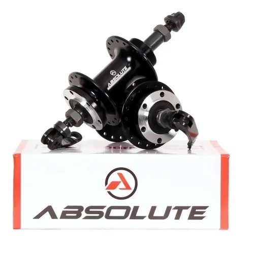 Cubo de Bicicleta Freio a Disco Rolamentado ABSOLUTE Fw 36 Furos Com Blocagem 6 / 7v Bike MTB BMX