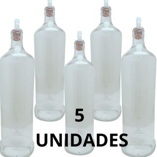 Garrafa de Vidro Transparente Com Tampa Em Rolha Dosador De 1 Litro em Oferta na Shopee