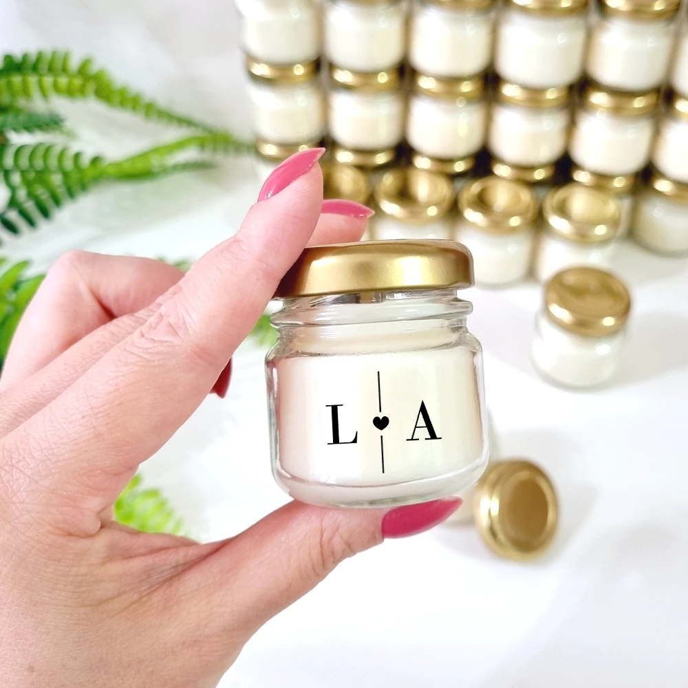 150 Mini Velas PERSONALIZADOS - Aromática, perfumada, lembrancinha, eventos, casamento