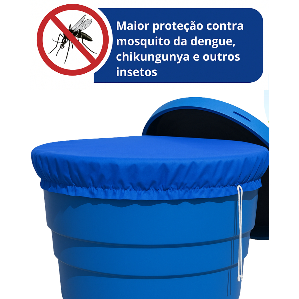 Capa Caixa D'agua 500 Lt Redonda Proteção Sujeira Dengue Utilidades Higiene Proteção Família