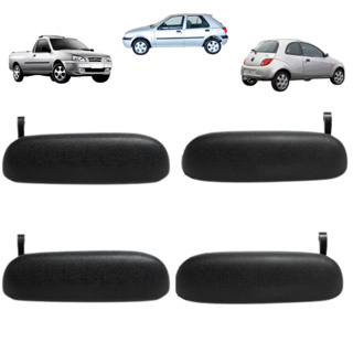 Kit Jogo 4 Maçanetas Externa Puxador Porta Ford Ka Courier Fiesta em Oferta na Shopee